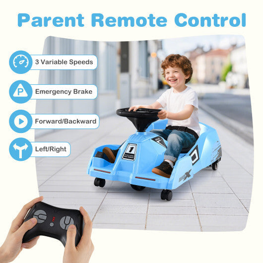 12V Electric Cleaning Go Kart with Detachable Mop and Remote Control-Blue LuxuryLifeWay Online Store
