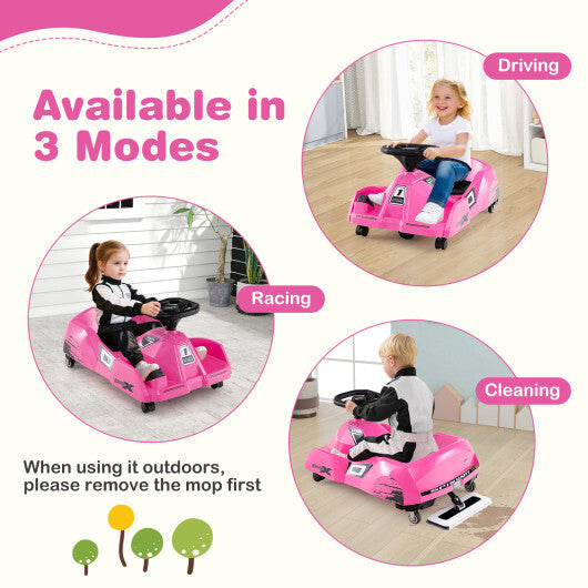 12V Electric Cleaning Go Kart with Detachable Mop and Remote Control-Blue LuxuryLifeWay Online Store