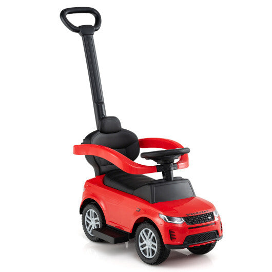 3 in 1 Push Car with Removable Handle and Guardrail for Kids 18-36 Months Old-Red LuxuryLifeWay Online Store