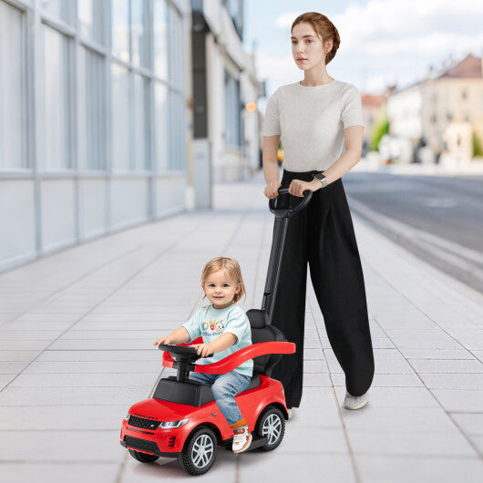 3 in 1 Push Car with Removable Handle and Guardrail for Kids 18-36 Months Old-Red LuxuryLifeWay Online Store