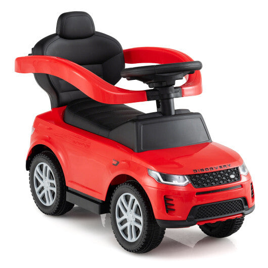 3 in 1 Push Car with Removable Handle and Guardrail for Kids 18-36 Months Old-Red LuxuryLifeWay Online Store
