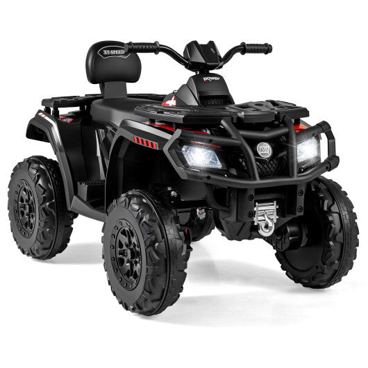 24V Kids ATV 2-Seater with 4 Motors with LED Lights and Music-Blue LuxuryLifeWay Online Store