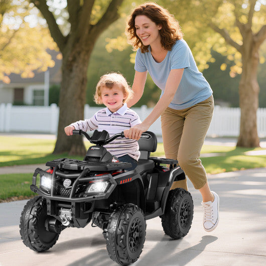 24V Kids ATV 2-Seater with 4 Motors with LED Lights and Music-Blue LuxuryLifeWay Online Store