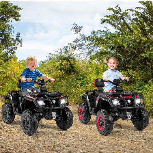 24V Kids ATV 2-Seater with 4 Motors with LED Lights and Music-Blue LuxuryLifeWay Online Store