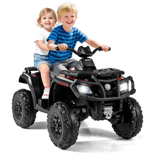 24V Kids ATV 2-Seater with 4 Motors with LED Lights and Music-Blue LuxuryLifeWay Online Store