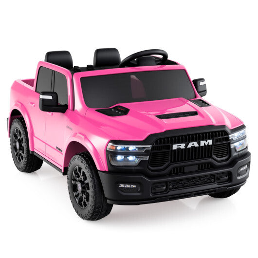 2 Seater 24V Ride on Toy for Big Kids Licensed Ram Truck with Remote and Music-Pink - Color: Pink LuxuryLifeWay Online Store