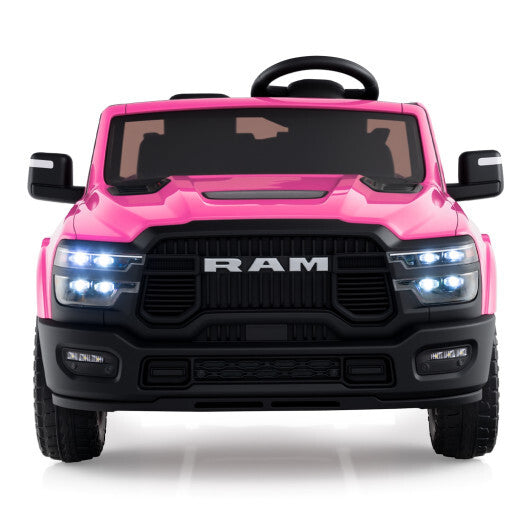 2 Seater 24V Ride on Toy for Big Kids Licensed Ram Truck with Remote and Music-Pink - Color: Pink LuxuryLifeWay Online Store