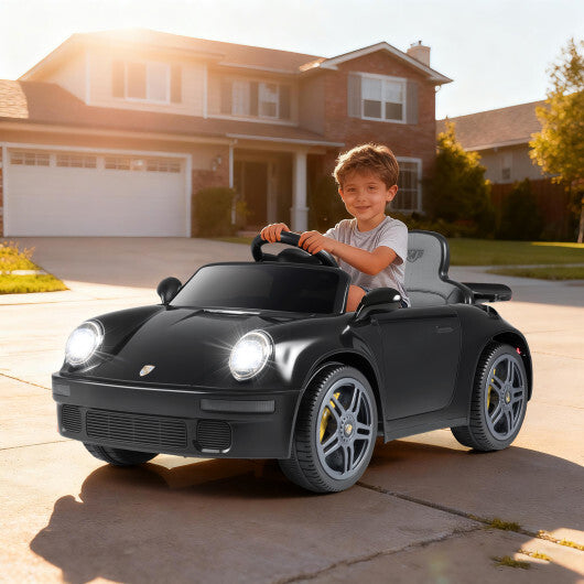 12V Electric Ride On Car Licensed RUF?CTR with Remote Control and Music-Black - Color: Black LuxuryLifeWay Online Store