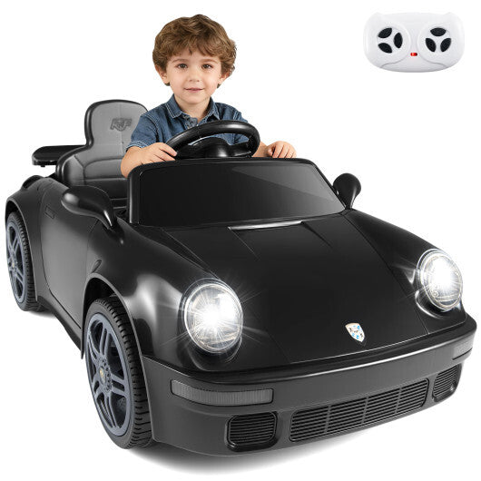 12V Electric Ride On Car Licensed RUF?CTR with Remote Control and Music-Black - Color: Black LuxuryLifeWay Online Store