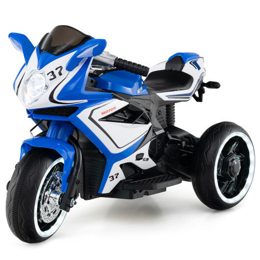 Kids Ride on Motorcycle 6V Battery Powered Mini Electric Motorbike with LED Lights-Red