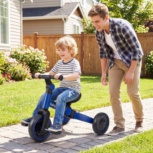 5-In-1 Toddler Bike Kids Balance Bike with Removable Pedals-Blue LuxuryLifeWay Online Store