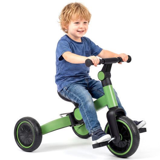 5-In-1 Toddler Bike Kids Balance Bike with Removable Pedals-Blue LuxuryLifeWay Online Store