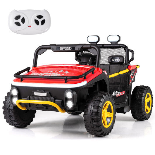 24V Ride on Toy for Kids 2 Seater Ride on Truck Car with Horn Music Story-Red - Color: Red LuxuryLifeWay Online Store