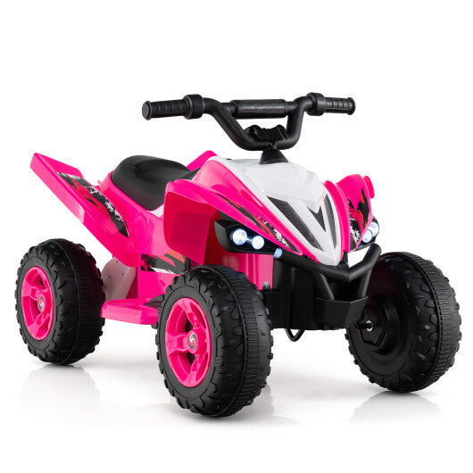 12V Kids Ride On ATV 4-Wheeler Quad with LED Lights and 7 mph Max Speed-Pink LuxuryLifeWay Online Store