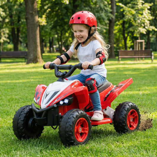 12V Kids Ride On ATV 4-Wheeler Quad with LED Lights and 7 mph Max Speed-Pink LuxuryLifeWay Online Store