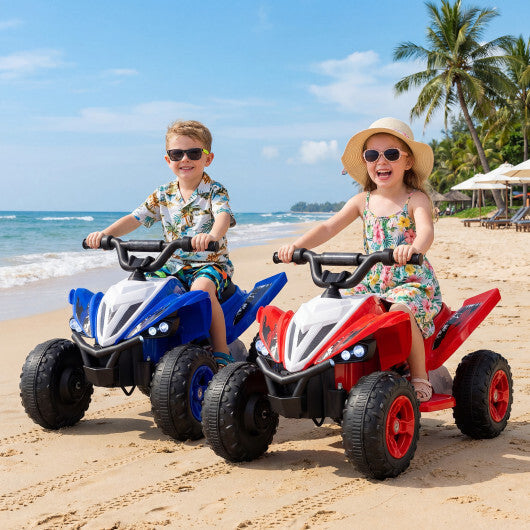 12V Kids Ride On ATV 4-Wheeler Quad with LED Lights and 7 mph Max Speed-Pink LuxuryLifeWay Online Store