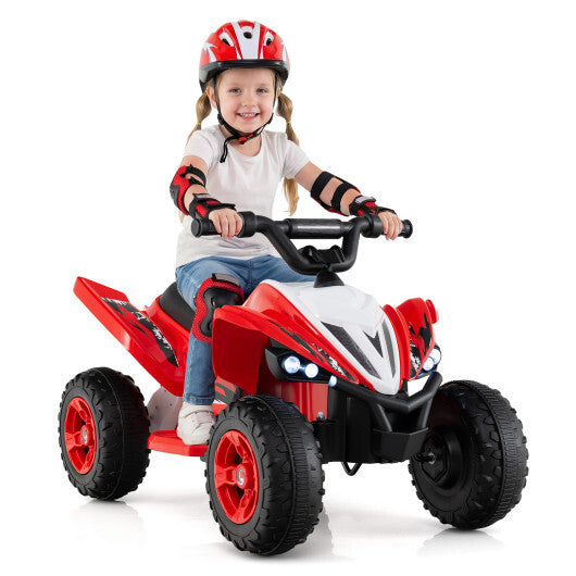 12V Kids Ride On ATV 4-Wheeler Quad with LED Lights and 7 mph Max Speed-Pink LuxuryLifeWay Online Store
