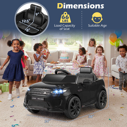 Licensed Land Rover Kids Ride on Car 12V Battery Powered Kids Electric Car-Black - Color: Black LuxuryLifeWay Online Store