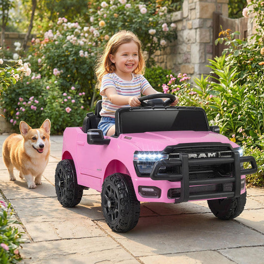 12V Kids Ride On Car Licensed RAM 3500 Electric Vehicle with Remote Control-Pink - Color: Pink LuxuryLifeWay Online Store