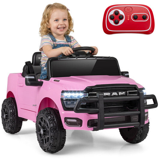 12V Kids Ride On Car Licensed RAM 3500 Electric Vehicle with Remote Control-Pink - Color: Pink LuxuryLifeWay Online Store