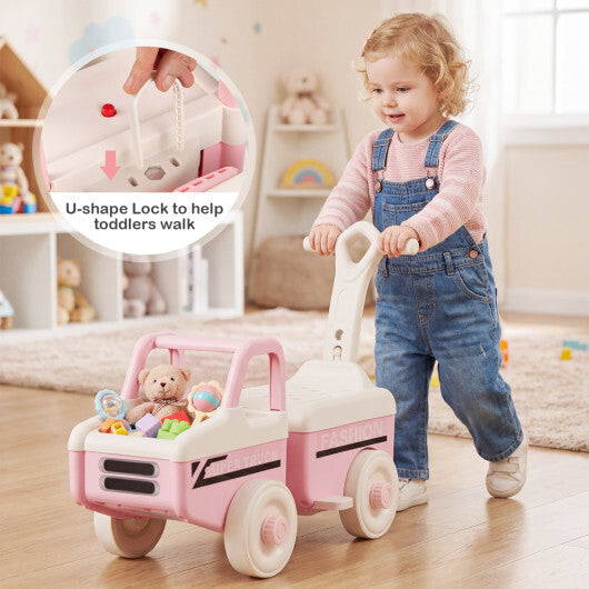 4 in 1 Ride on Push Car with Music and Under-Seat Storage for Boys Girls-Green LuxuryLifeWay Online Store