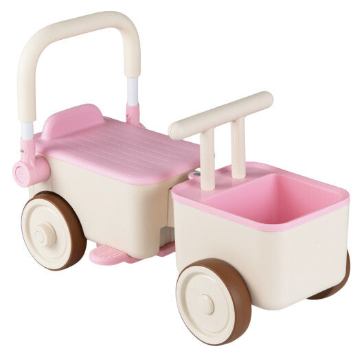3-in-1 Kids Ride On Push Car with Rope and Storage Basket-Blue LuxuryLifeWay Online Store