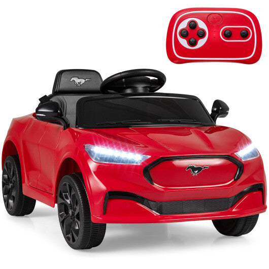 12V Kids Ride on Car Licensed Ford Mach E with Parent Control and Horn-Red - Color: Red LuxuryLifeWay Online Store