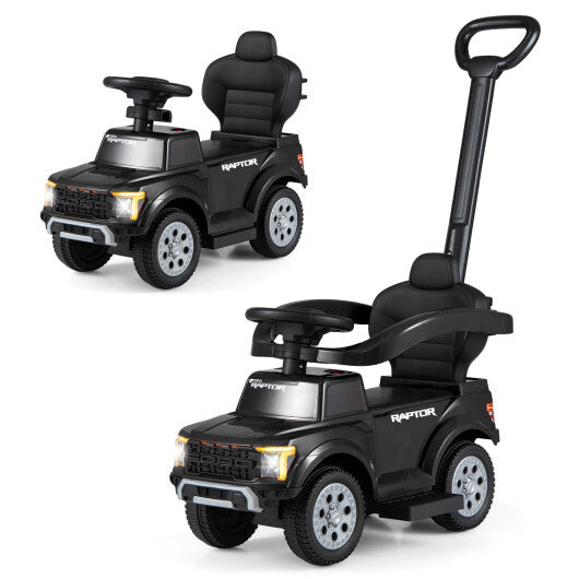 3-In-1 Licensed Ford Push Car for Toddlers-Black LuxuryLifeWay Online Store