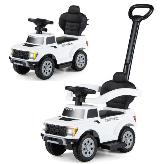 3-In-1 Licensed Ford Push Car for Toddlers-White - Color: White LuxuryLifeWay Online Store