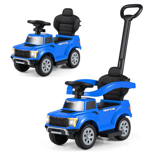 3-In-1 Licensed Ford Push Car for Toddlers-Black