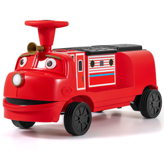 12V 2-Seater Kids Ride on Train with Height Adjustable Seat and Music Licensed Chuggington-Red LuxuryLifeWay Online Store