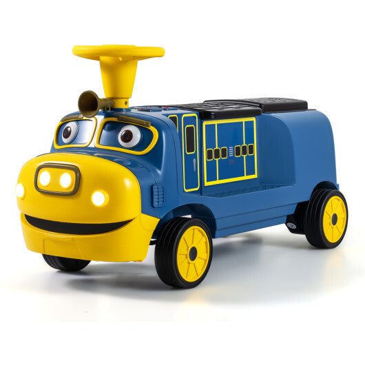 12V 2-Seater Kids Ride on Train with Height Adjustable Seat and Music Licensed Chuggington-Red LuxuryLifeWay Online Store