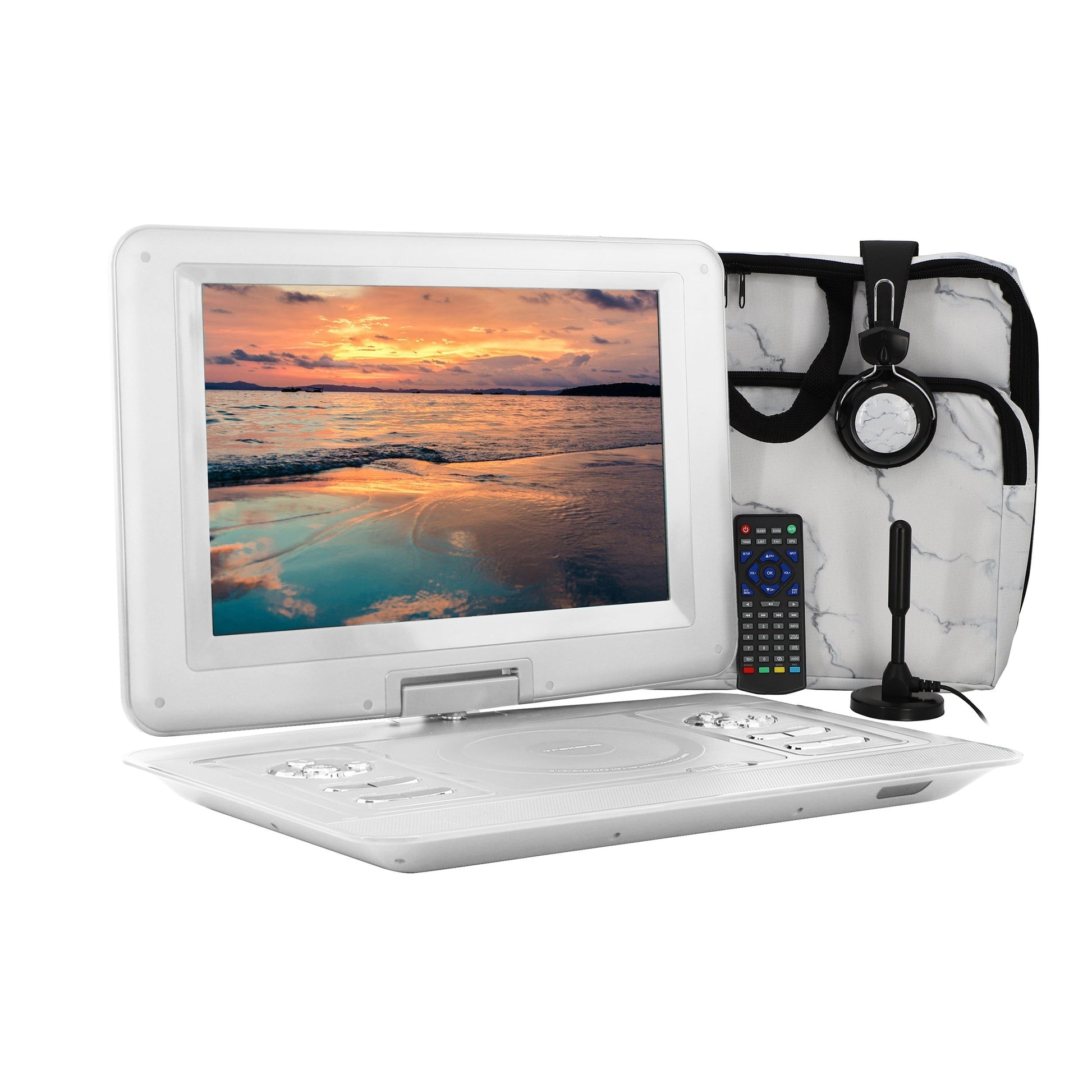Trexonic 14.1 Inch Portable TV+DVD Player with Swivel TFT-LCD Screen and USB,SD,AV,HDMI Inputs LuxuryLifeWay Online Store