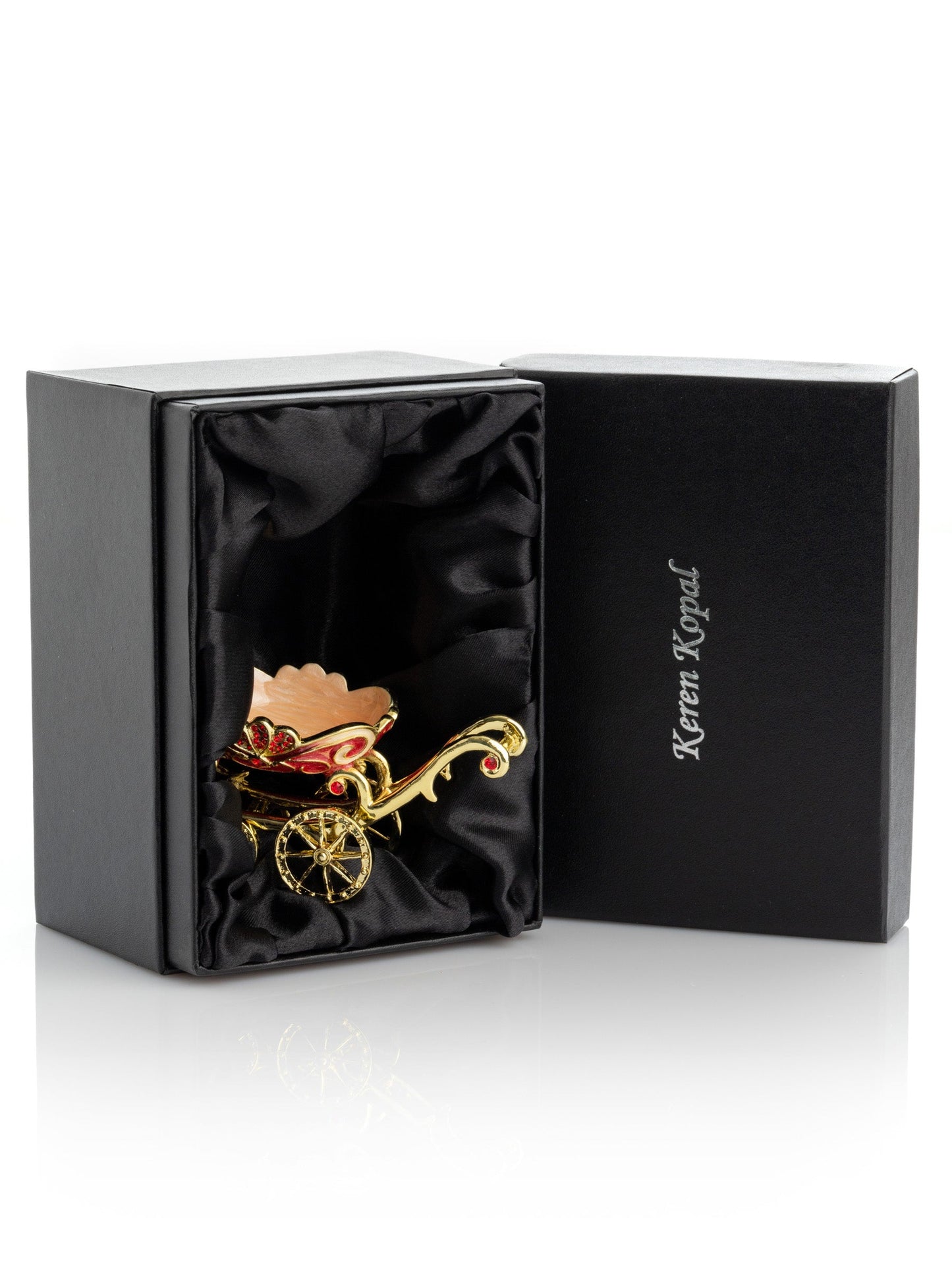 Red vintage Baby Carriage Trinket Box stroller LuxuryLifeWay Online Store