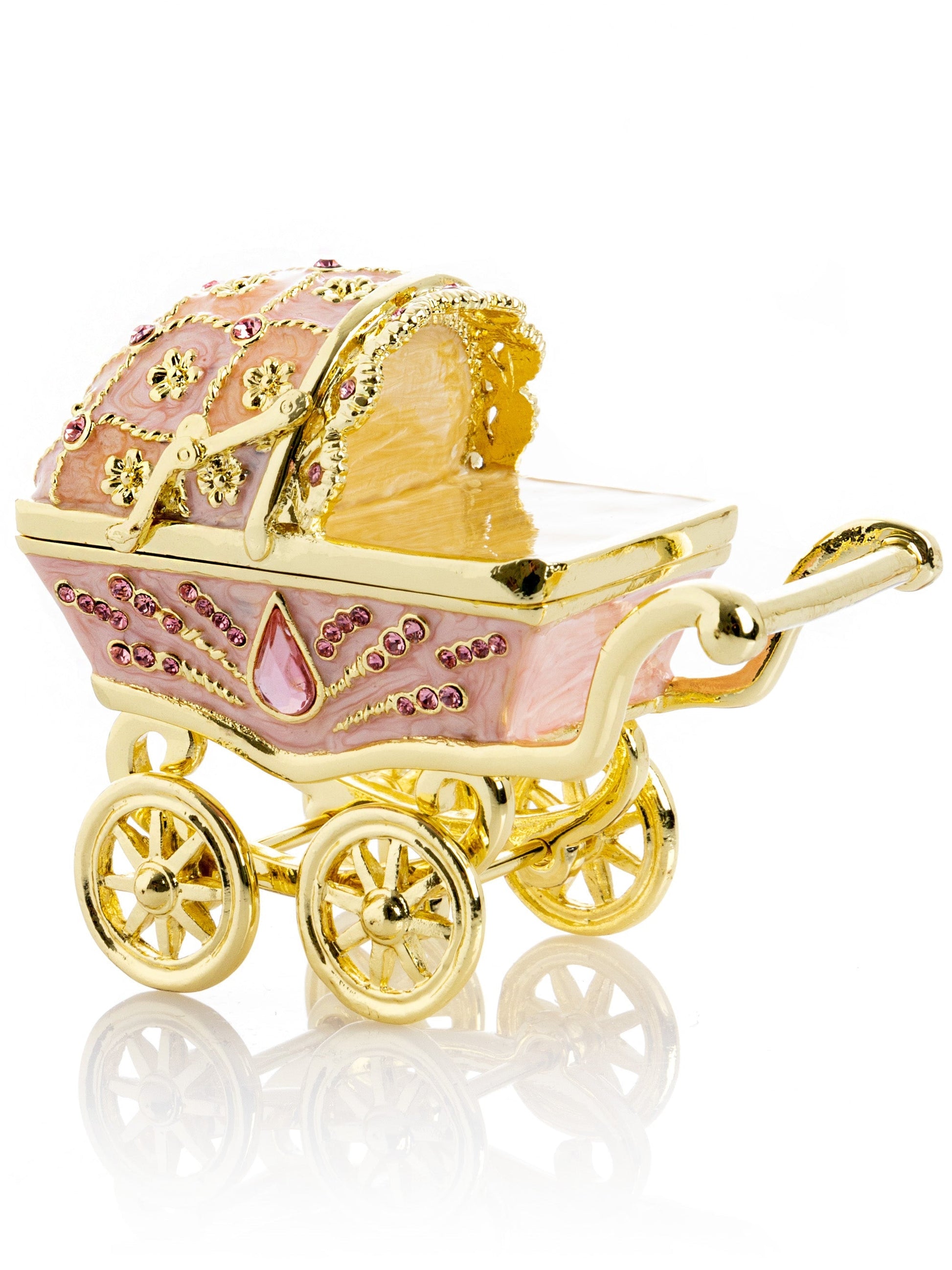 Pink Baby Carriage Trinket Box LuxuryLifeWay Online Store