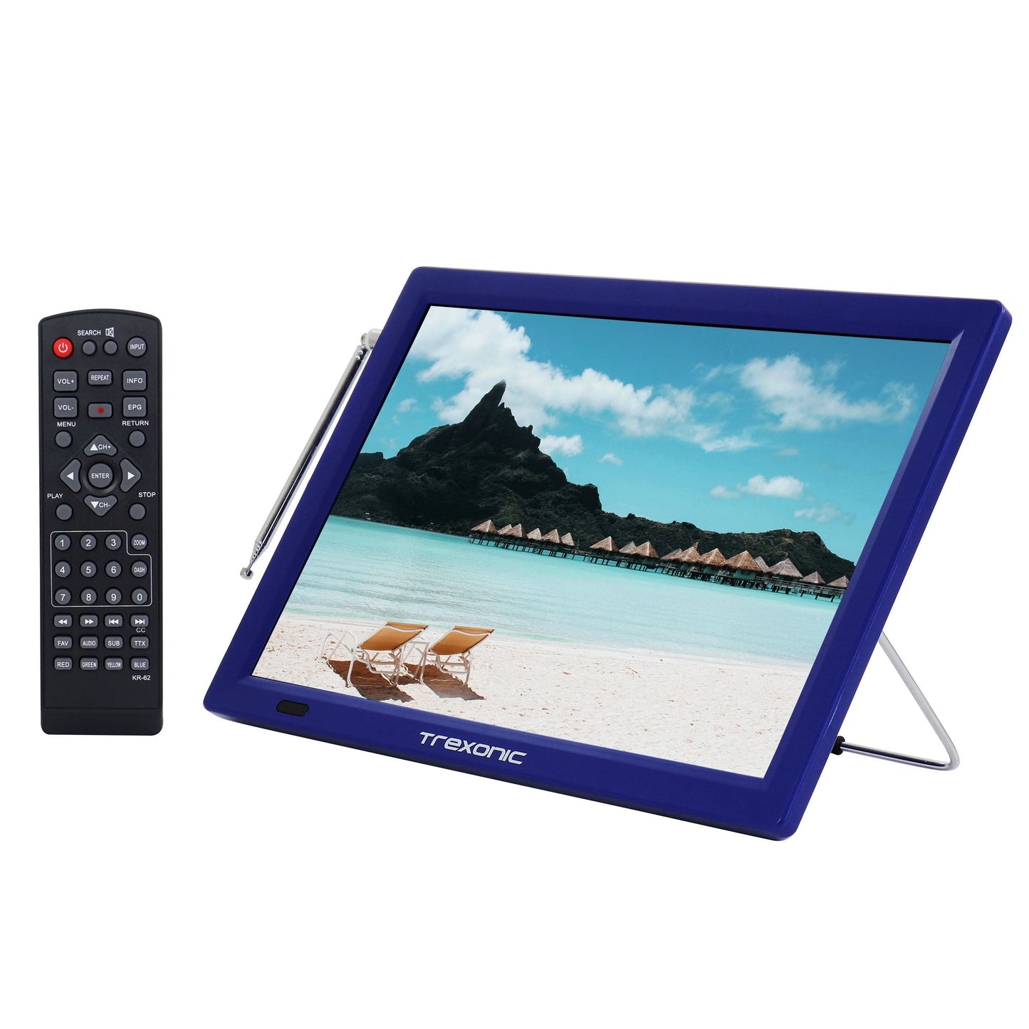 Rerurbished Trexonic Portable Rechargeable 14 Inch LED TV with HDMI, SD/MMC, USB, VGA, AV In/Out and Built-in Digital Tuner LuxuryLifeWay Online Store
