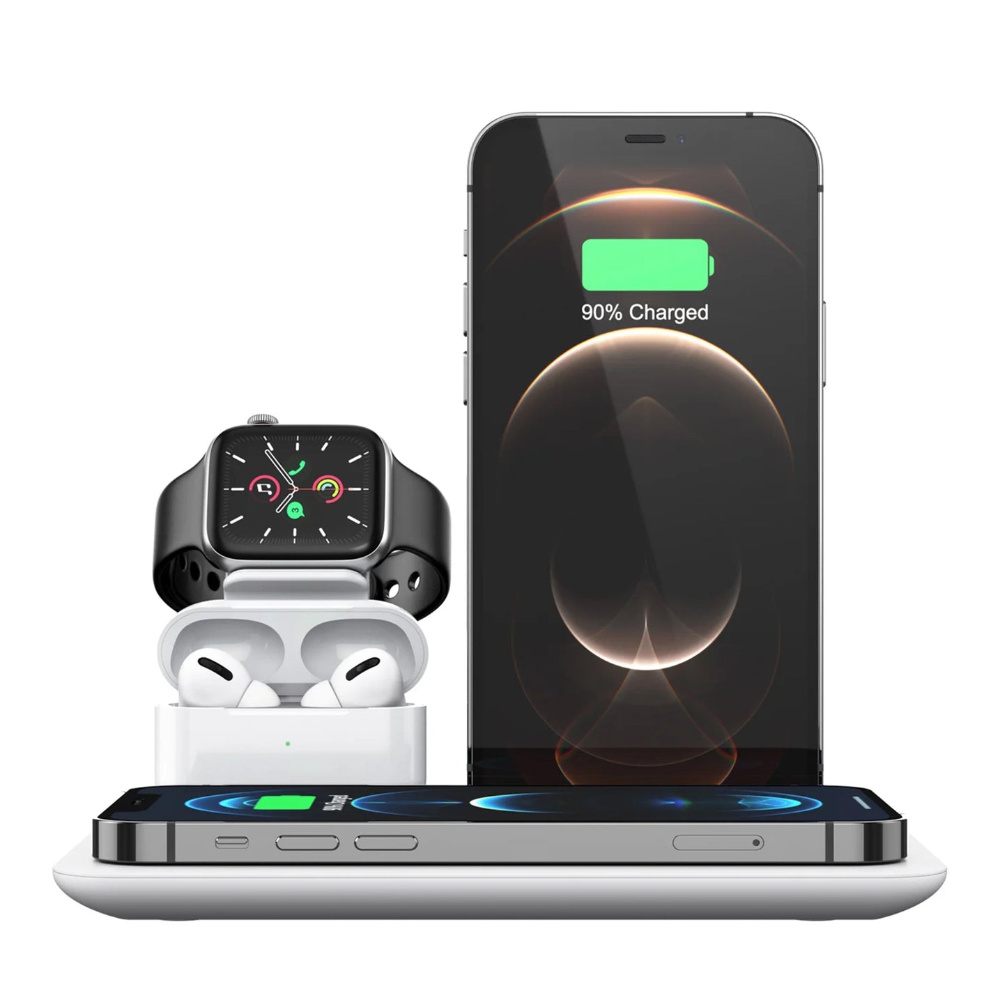 Trexonic 4 in 1 Fast Charge Wireless Charging Station in White LuxuryLifeWay Online Store