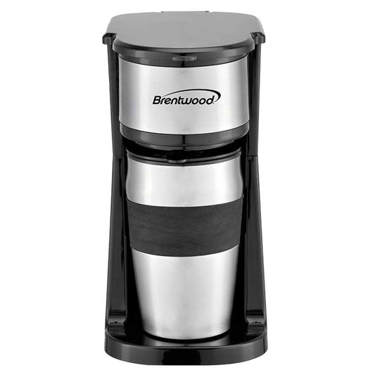 Brentwood Portable Single Serve Coffee Maker with 14oz Travel Mug in Black LuxuryLifeWay Online Store