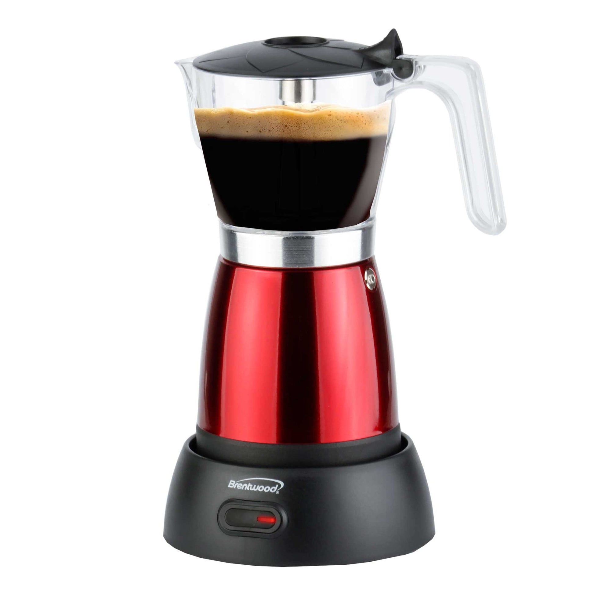 Brentwood 6 Serving Cordless Electric Moka Pot Espresso Machine LuxuryLifeWay Online Store