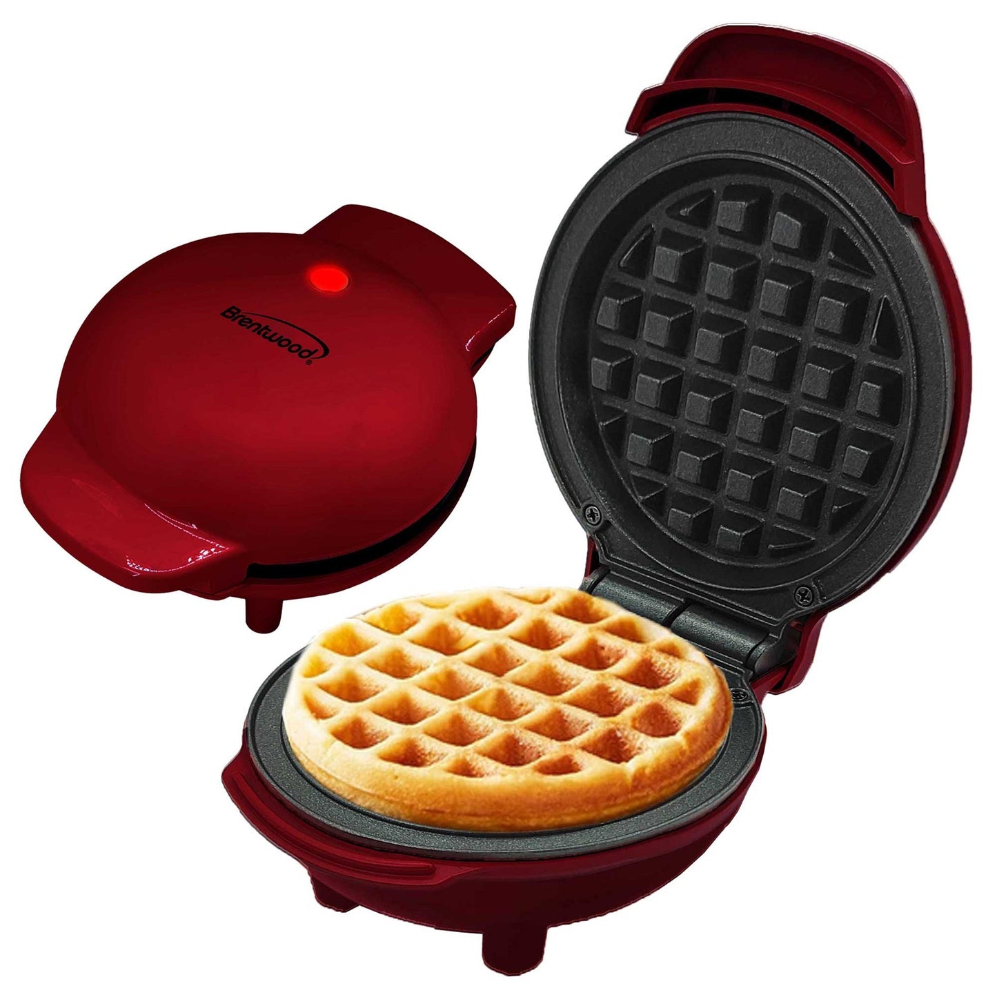 Brentwood Non-Stick 5" Multi-Use Mini Waffle Maker in Red LuxuryLifeWay Online Store