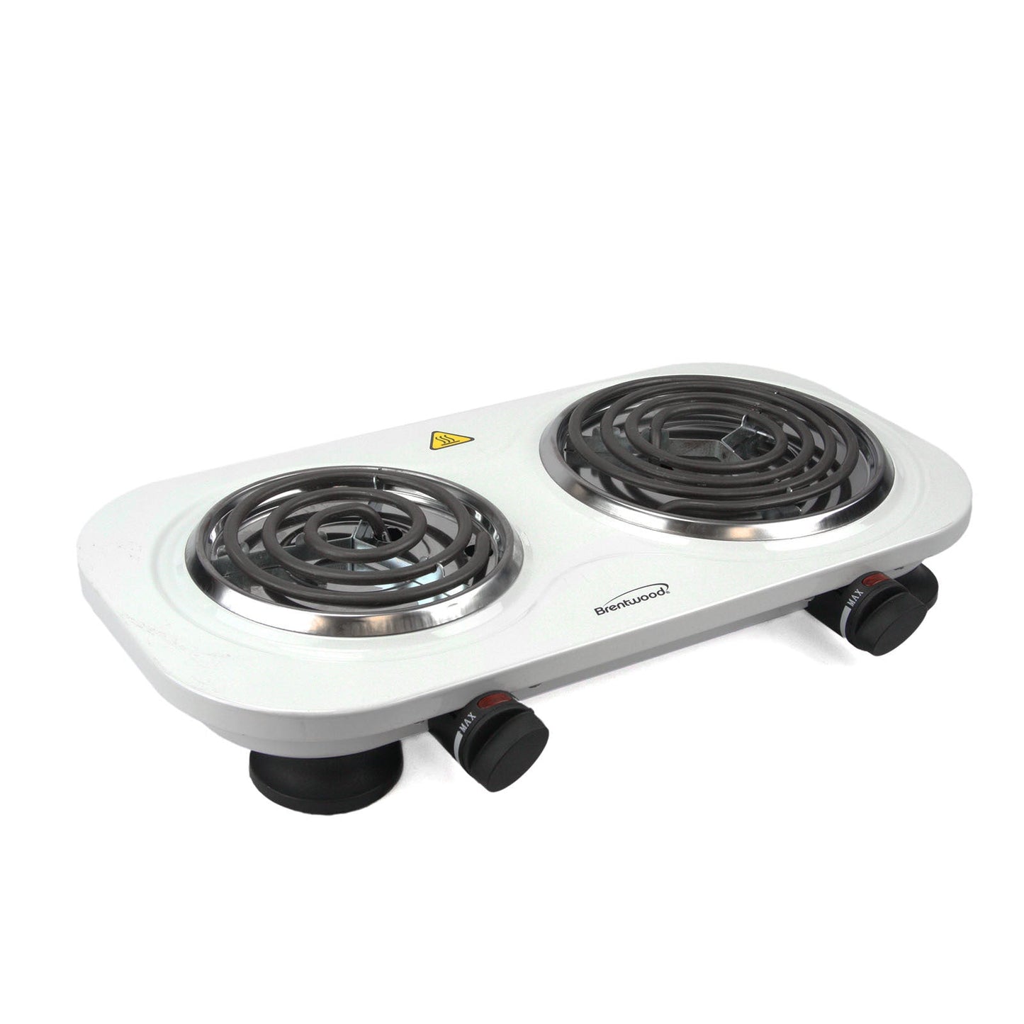 Brentwood Electric 1500W Double Burner - White LuxuryLifeWay Online Store