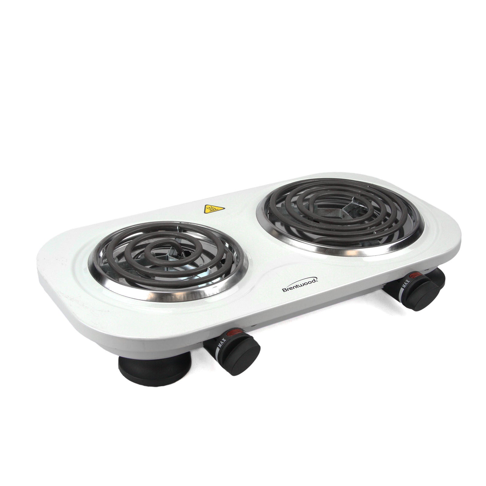 Brentwood Electric 1500W Double Burner - White LuxuryLifeWay Online Store
