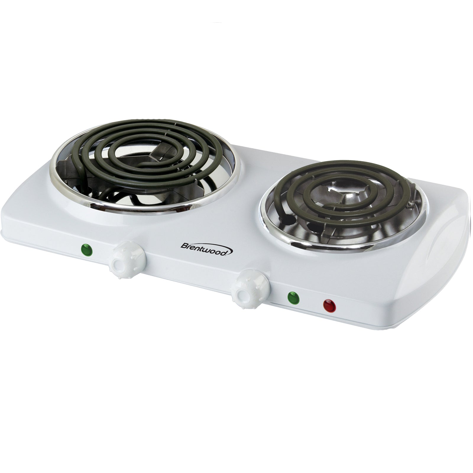 Brentwood Electric 1500W Double Burner Spiral White LuxuryLifeWay Online Store