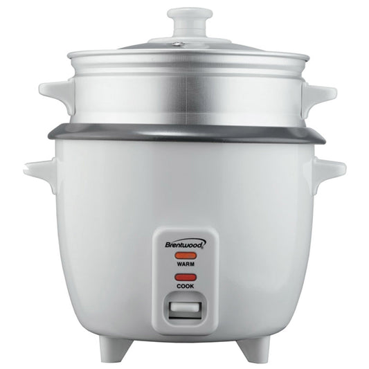 Brentwood 10 Cup Rice Cooker / Non-Stick with Steamer in White LuxuryLifeWay Online Store