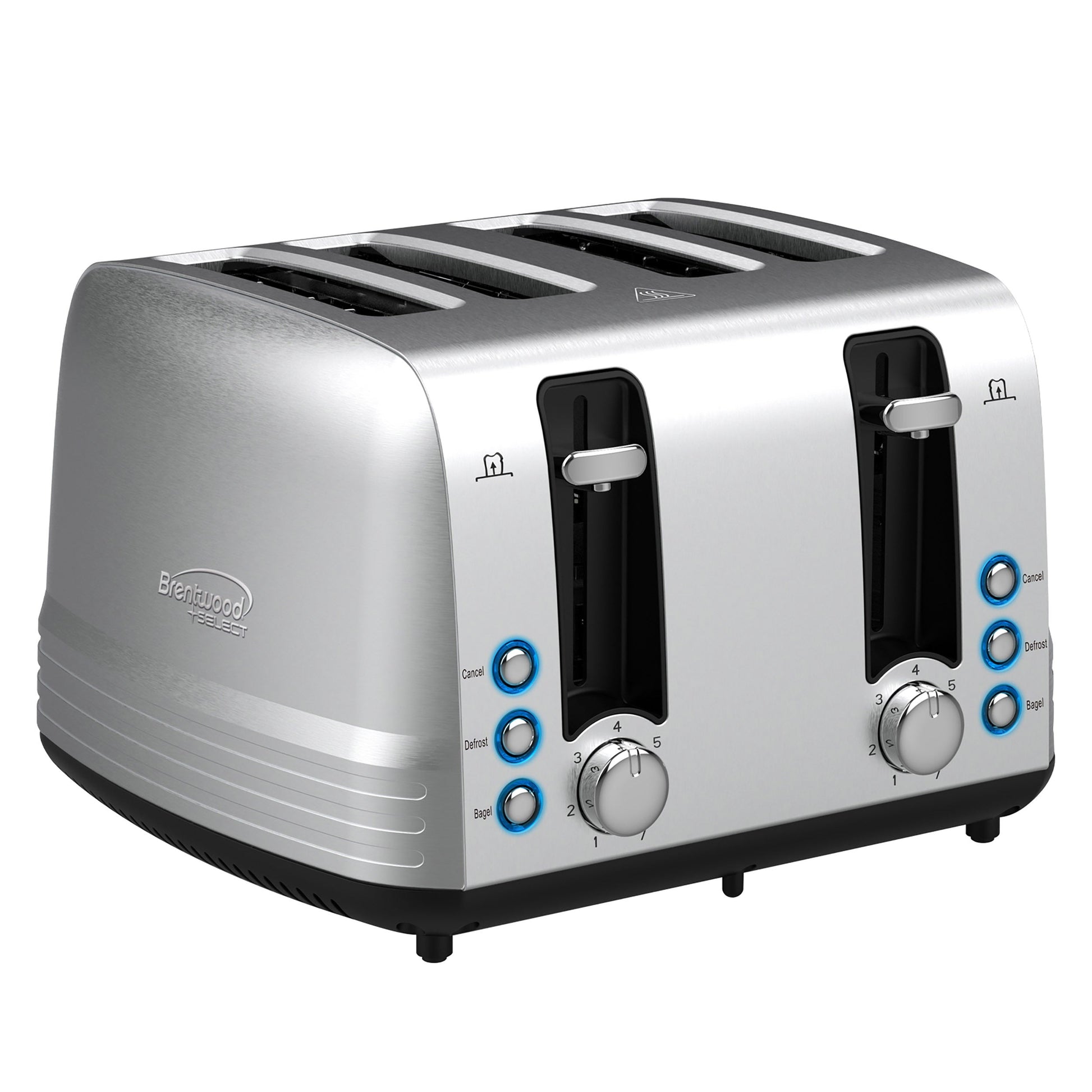 Brentwood Select Extra Wide 4 Slot Stainless Steel Toaster LuxuryLifeWay Online Store