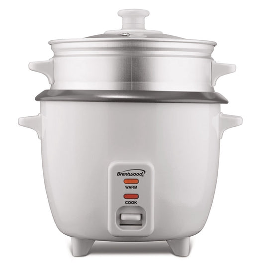 Brentwood 15 Cup Rice Cooker / Non-Stick with Steamer in White LuxuryLifeWay Online Store