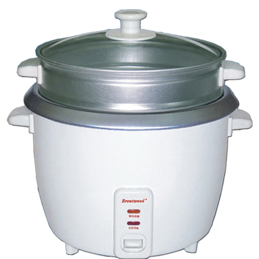 Brentwood 5 Cup Rice Cooker/Non-Stick with Steamer in White LuxuryLifeWay Online Store