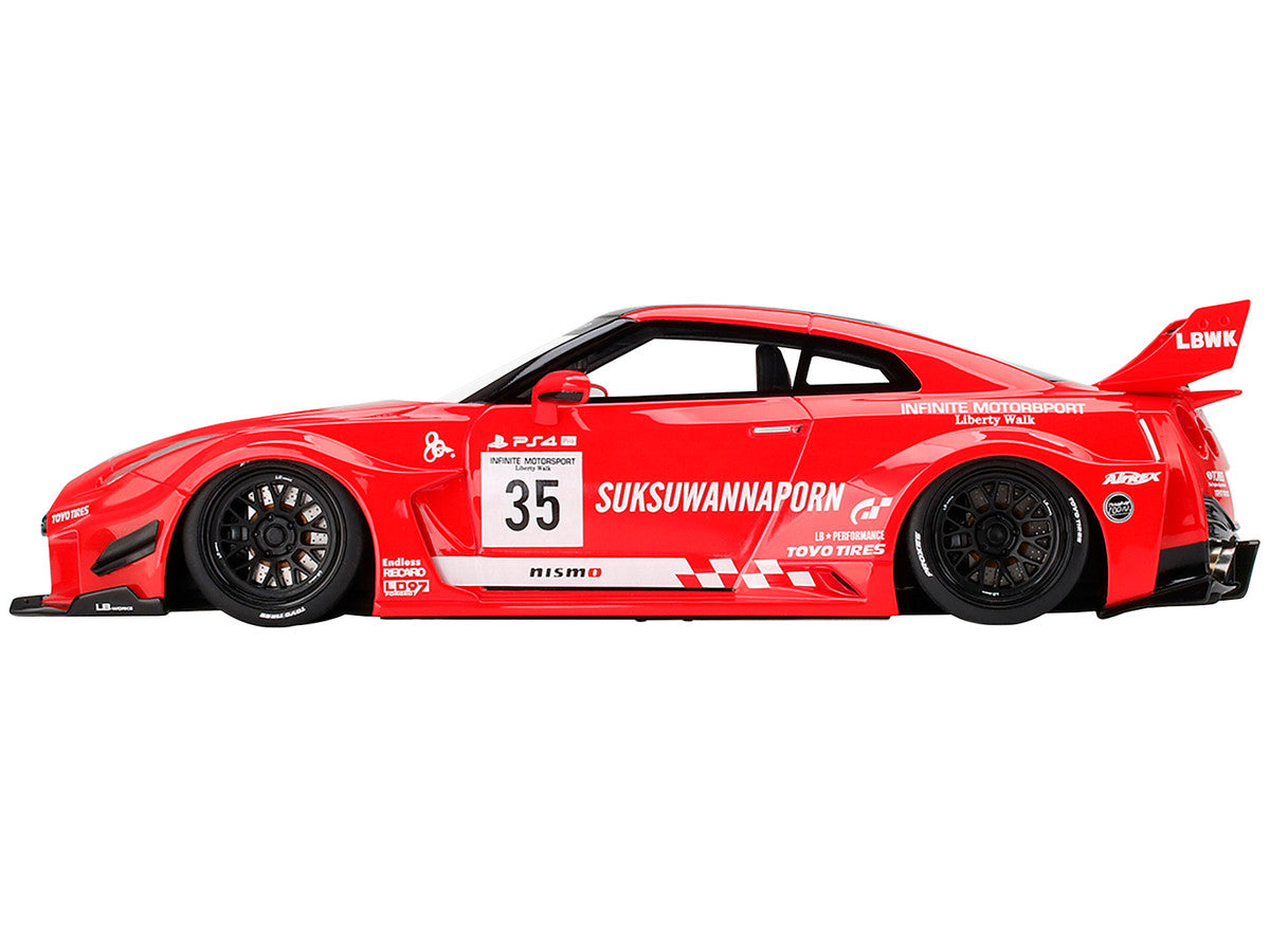Nissan 35GT-RR Ver. 1 LB-Silhouette WORKS GT RHD (Right Hand Drive) #35 Infinite Motorsport 1/18 Model Car by Top Speed LuxuryLifeWay Online Store