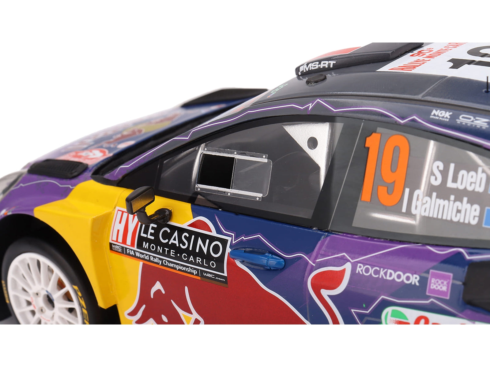 Ford Puma Rally1 #19 Sebastien Loeb - Isabelle Galmiche "M-Sport Ford WRT" Winner "Monte Carlo Rally" (2022) 1/18 Model Car by Top Speed LuxuryLifeWay Online Store
