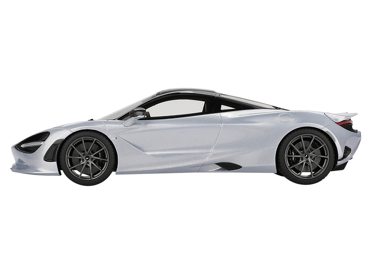 McLaren 750S Ice Silver Metallic with Black Top 1/18 Model Car by Top Speed LuxuryLifeWay Online Store